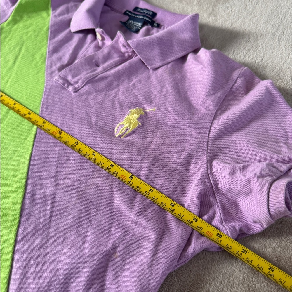 Ralph Lauren Golf Purple Green Sash Polo Shirt Women’s XL - Picture 5 of 9